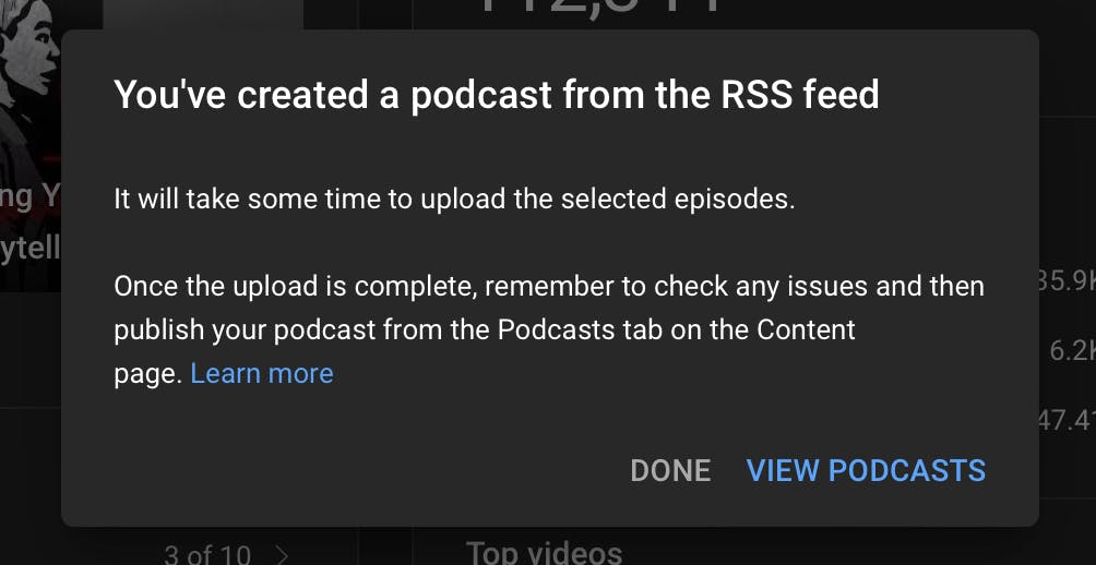 Congratulations, you've created a podcast!
