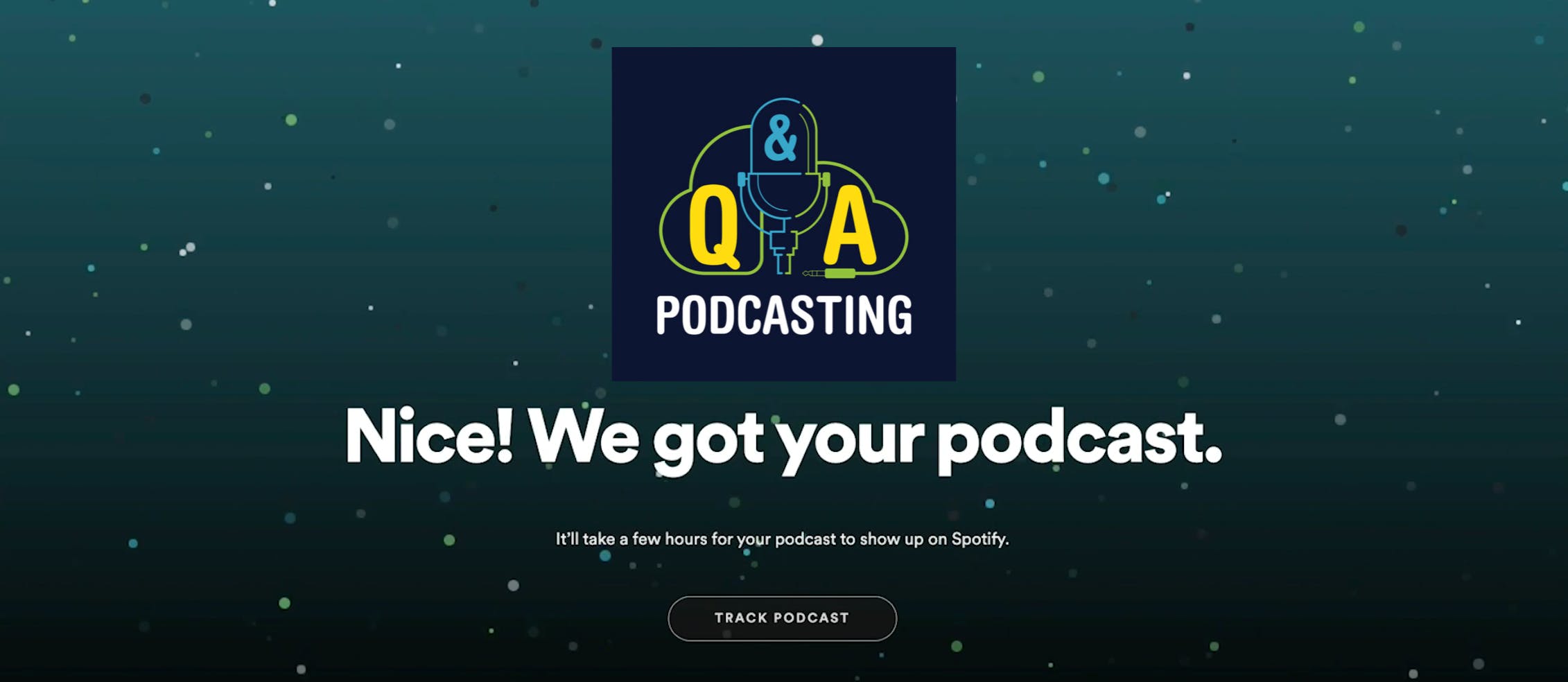Podcast artwork with text that says,